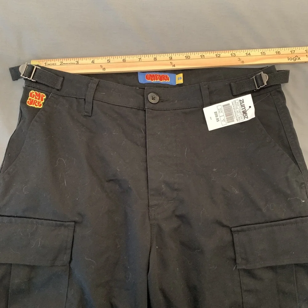 Empyre Cargo Pants Mens 28x30 Black Empyre Stax Loose Fit Adj. Waist Sk8 Street‎